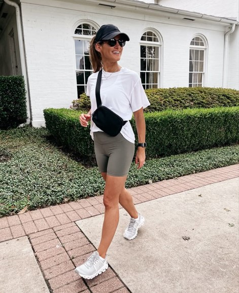 Bike Shorts Oversized Shirt Baseball Cap
