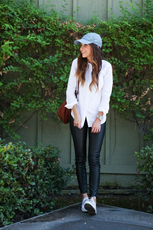 Button-Down Shirt and Leggings Trick