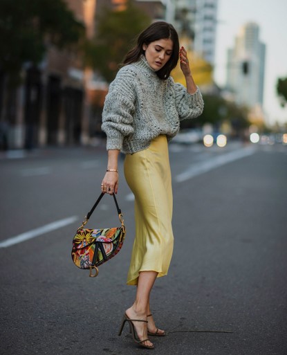 Slip Dress + Sweater Over the Top