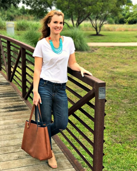 The White Shirt + Straight Jeans + Statement Shoes