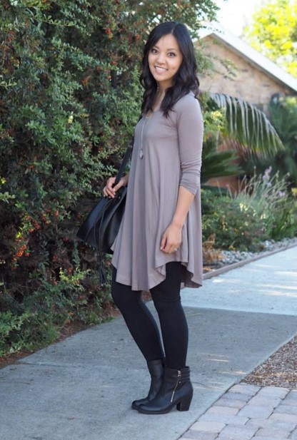 Tunic Top Leggings Ankle Boots
